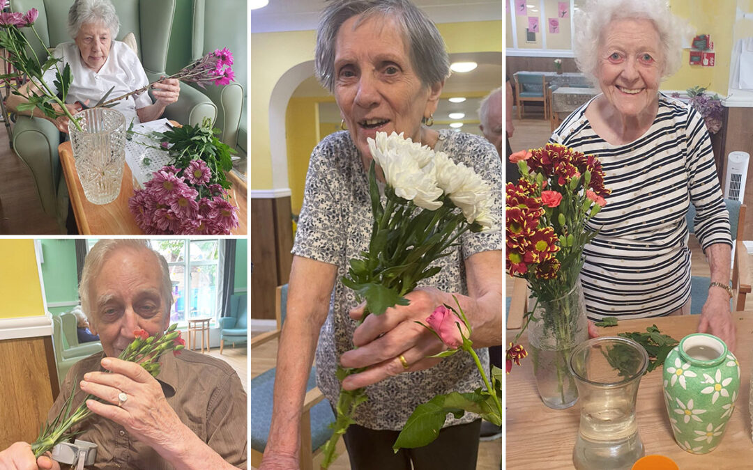 Flower activities at Sonya Lodge Residential Care Home