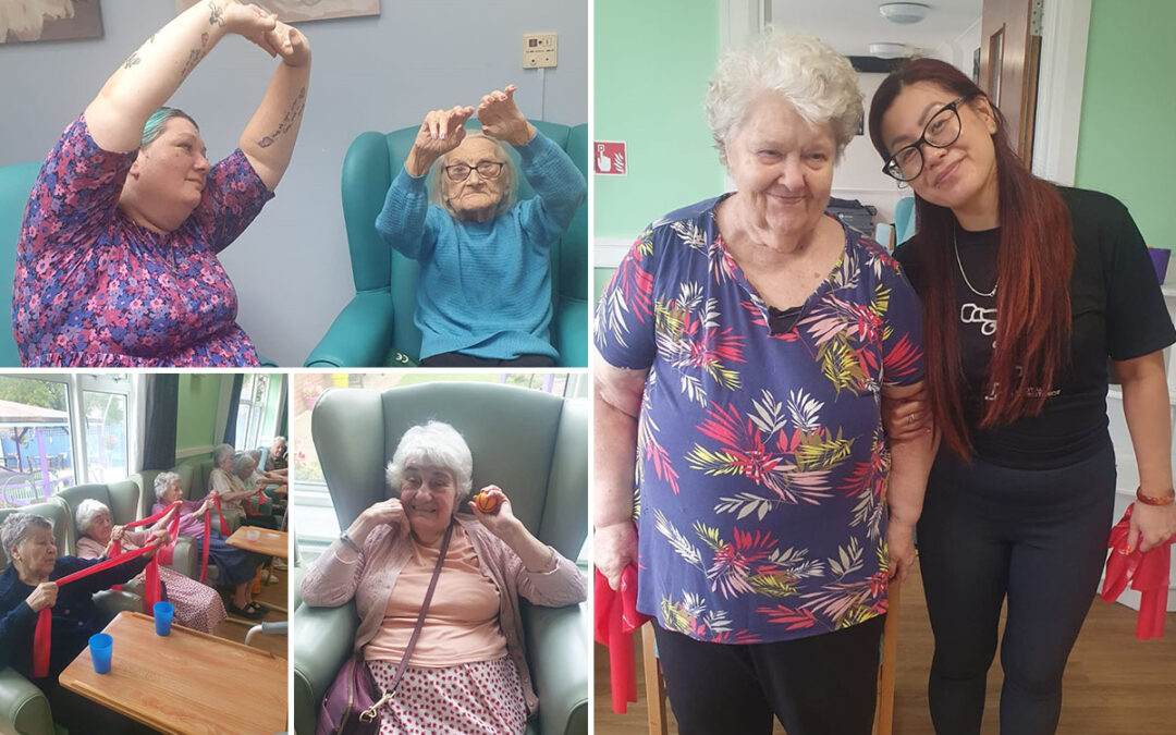 Fun with chair fitness at Sonya Lodge Residential Care Home