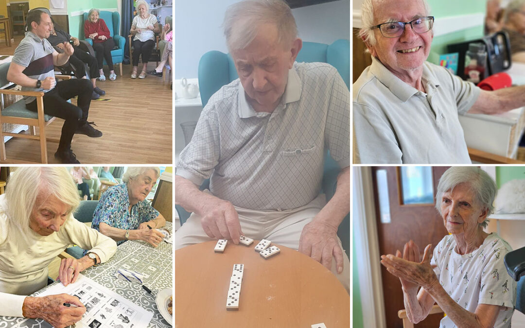 Games and chair fitness at Sonya Lodge Residential Care Home