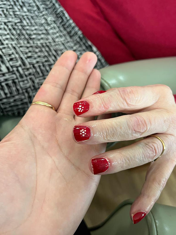 Beautiful nails at Sonya Lodge Residential Care Home