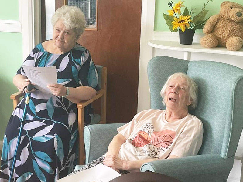 Sonya Lodge Residential Care Home residents enjoying singing together