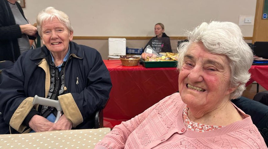 Sonya Lodge Residential Care Home residents out in the local farmer's market
