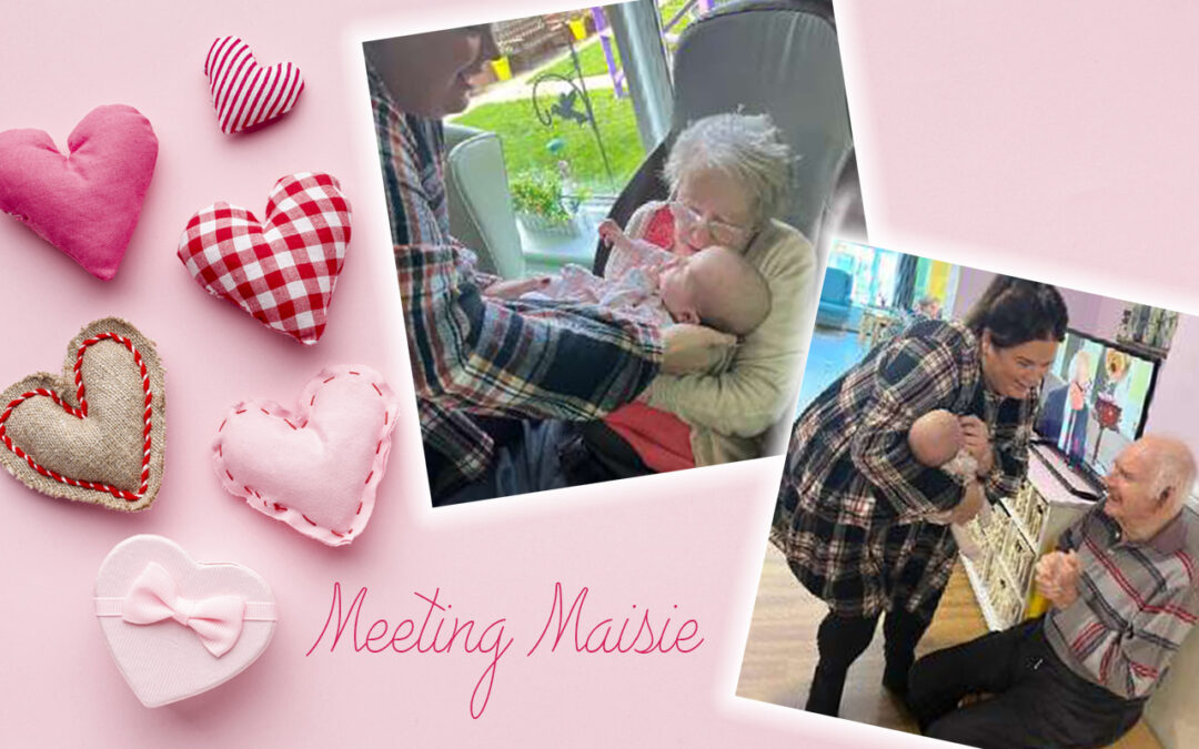 Baby Maisie visits Sonya Lodge Residential Care Home