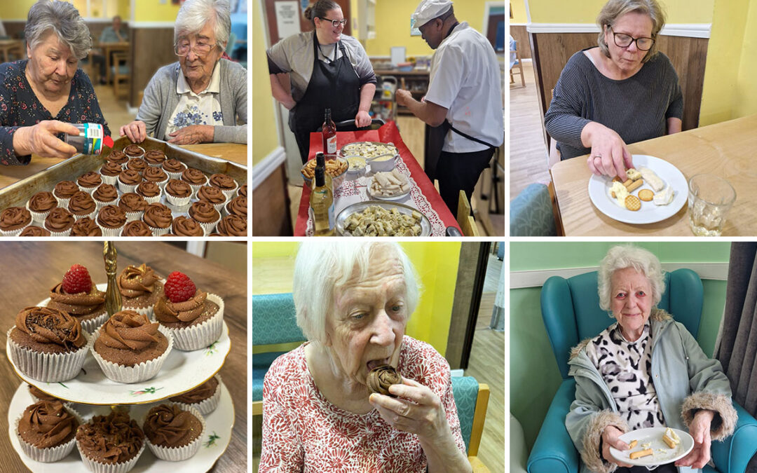 Chocolate cake and cheese love at Sonya Lodge Residential Care Home