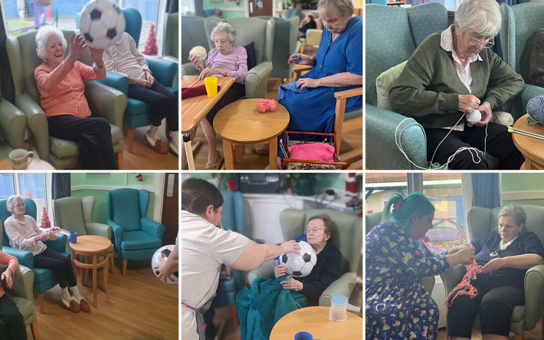 Seated football and Knit and Natter at Sonya Lodge Residential Care Home