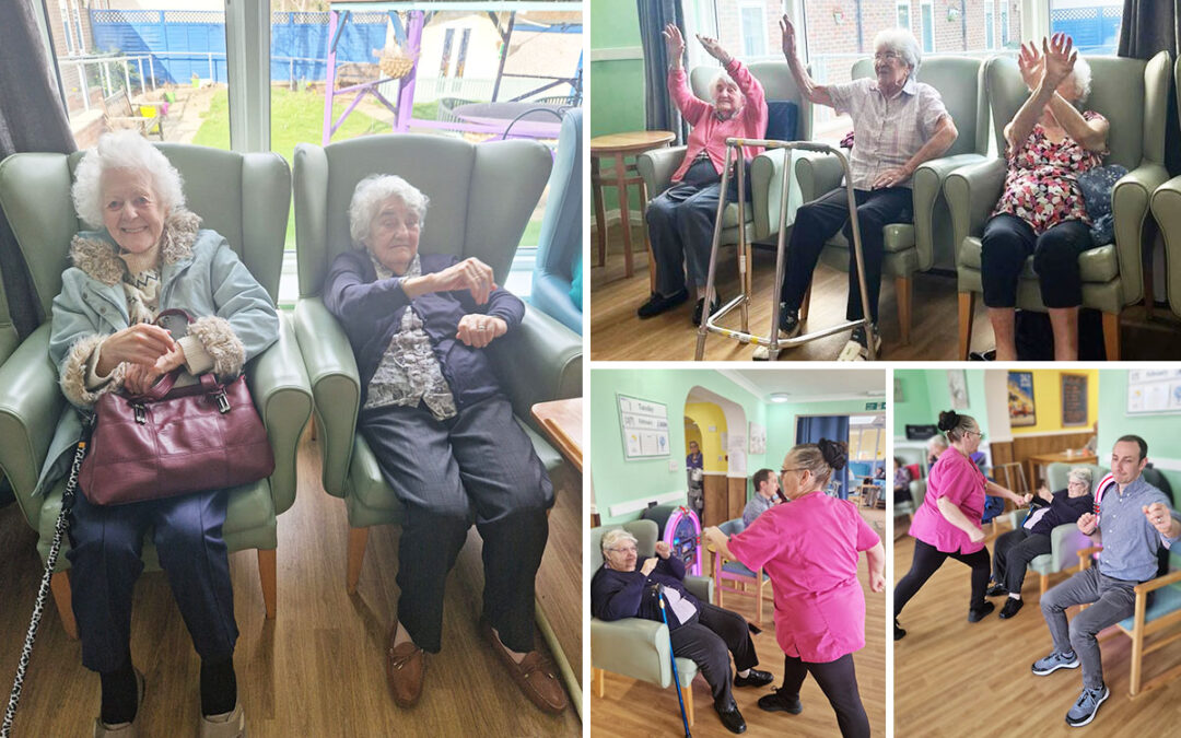 Sonya Lodge Residential Care Home residents keep fit with Alex