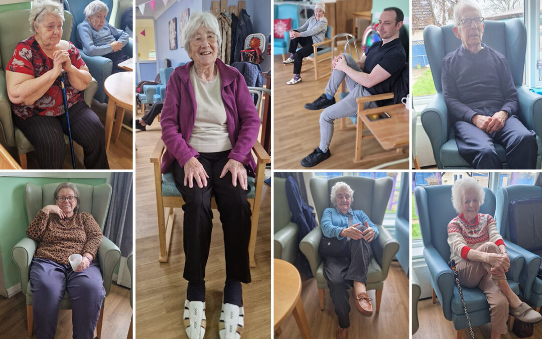 Chair fitness is a firm favourite at Sonya Lodge Residential Care Home