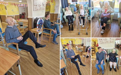 Tuesday chair fitness at Sonya Lodge Residential Care Home