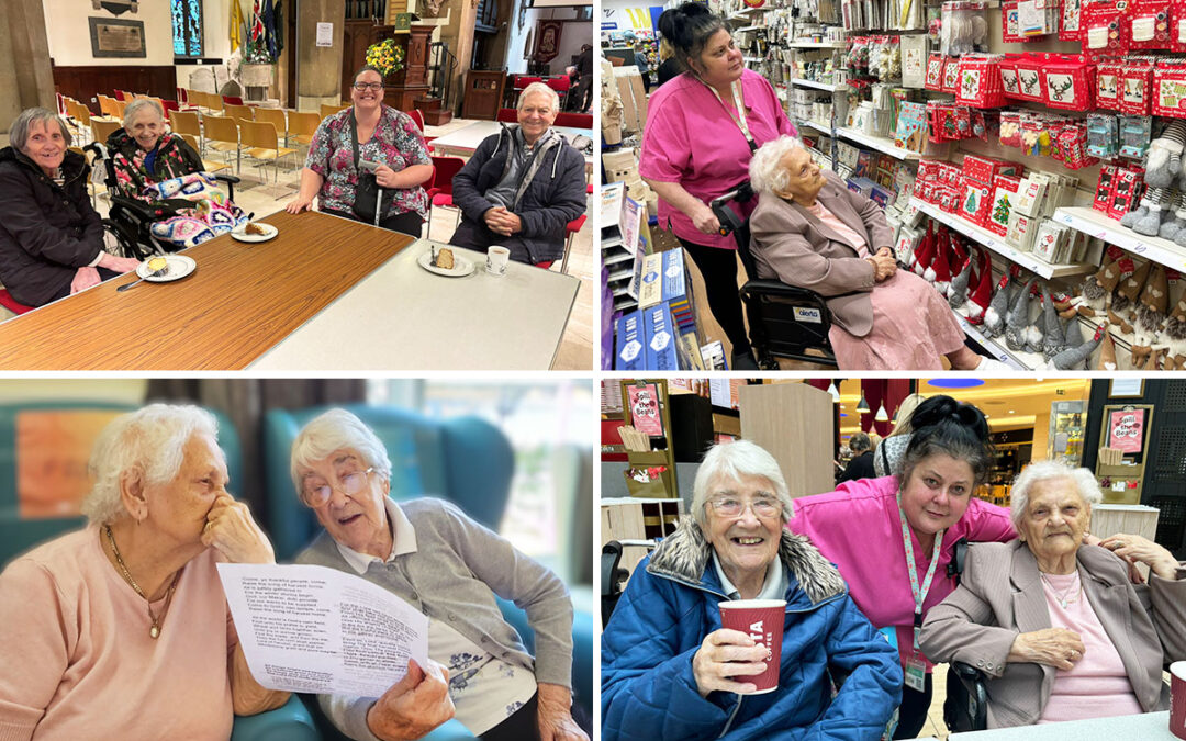 Church friends and a craft shop outing at Sonya Lodge Residential Care Home