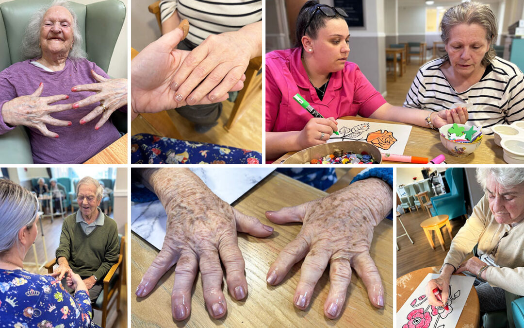 Relaxing with pampering and crafts at Sonya Lodge Residential Care Home