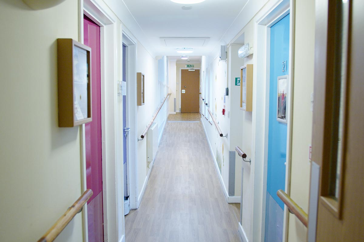 Hallway inside Sonya Lodge Residential Care Home