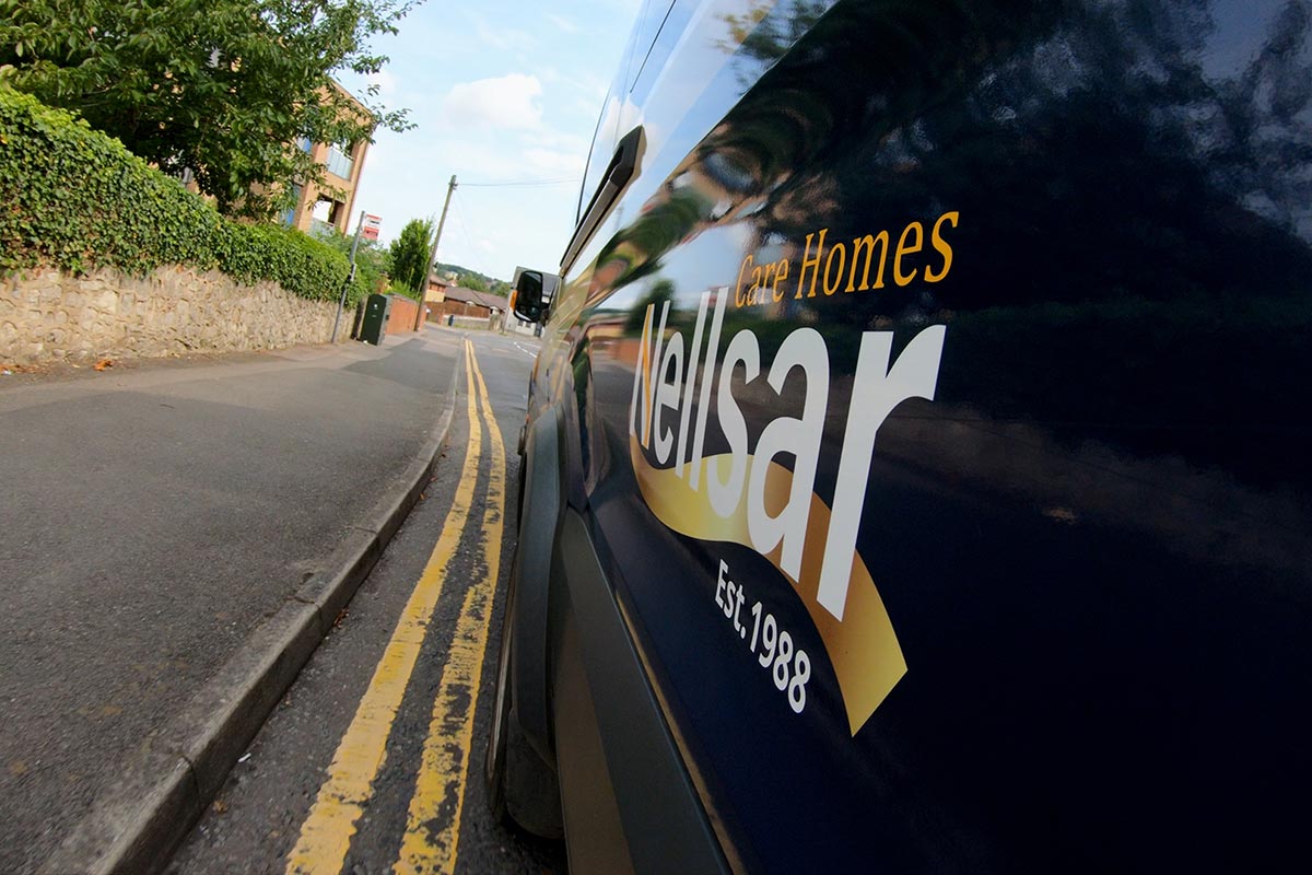 We have a mini bus to go on outings at Sonya Lodge Residential Care Home