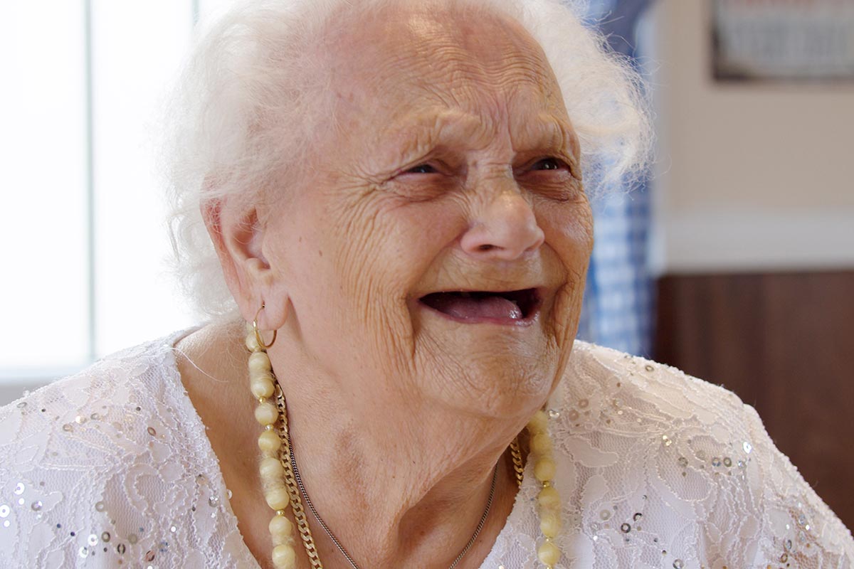 Residents in the Forget Me Not Tea Room at Sonya Lodge Residential Care Home