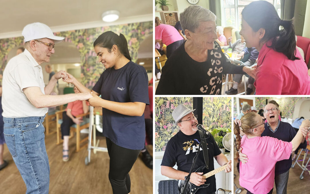 Sonya Lodge Residential Care Home residents enjoy a party with Rob T