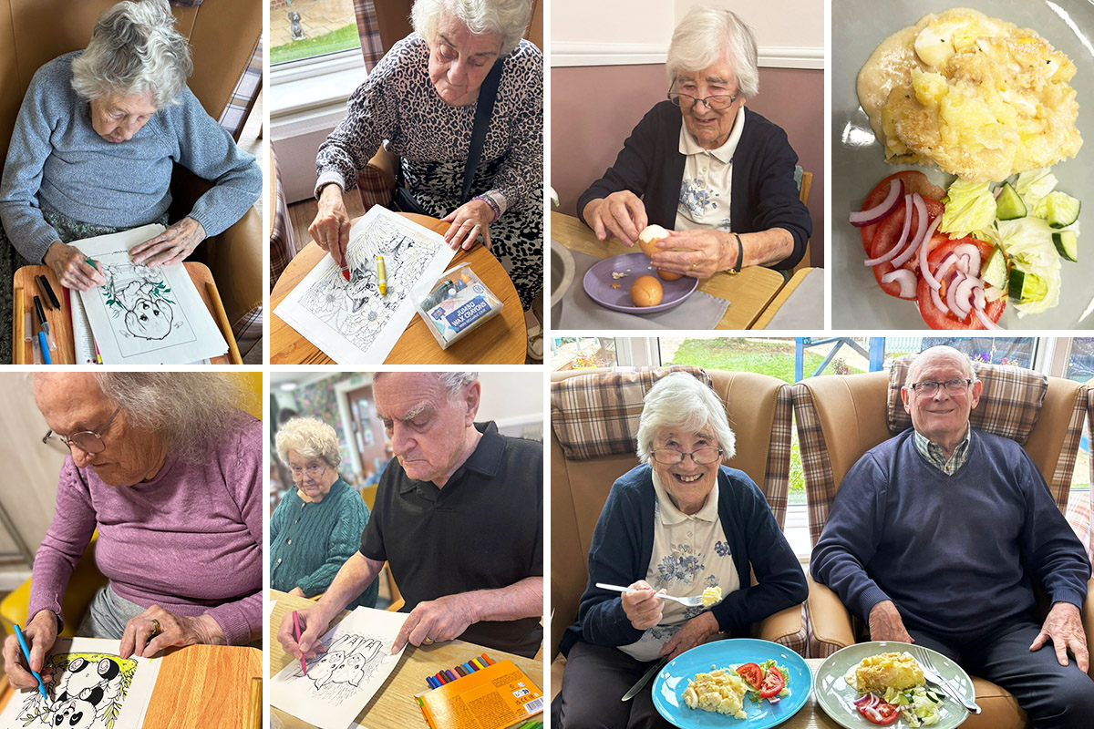 Exploring art, food and nature together at Sonya Lodge Residential Care Home