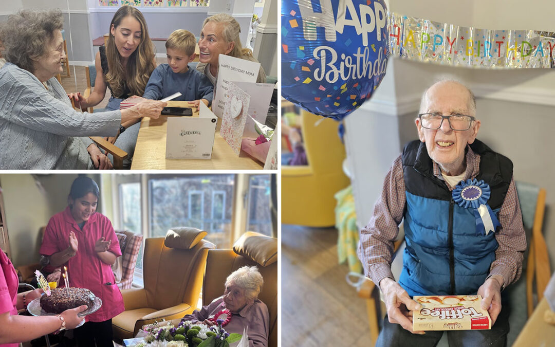 Birthday celebrations with delicious cakes at Sonya Lodge Residential Care Home