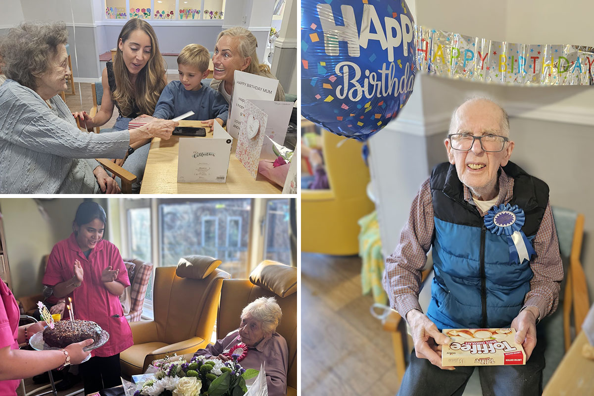 Birthday celebrations with delicious cakes at Sonya Lodge Residential Care Home