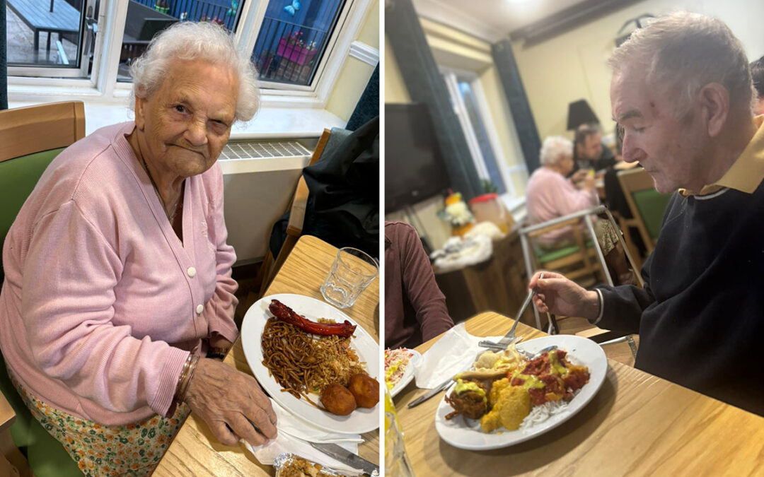 Sonya Lodge Residential Care Home residents enjoy takeaway treats and tabletop treasures