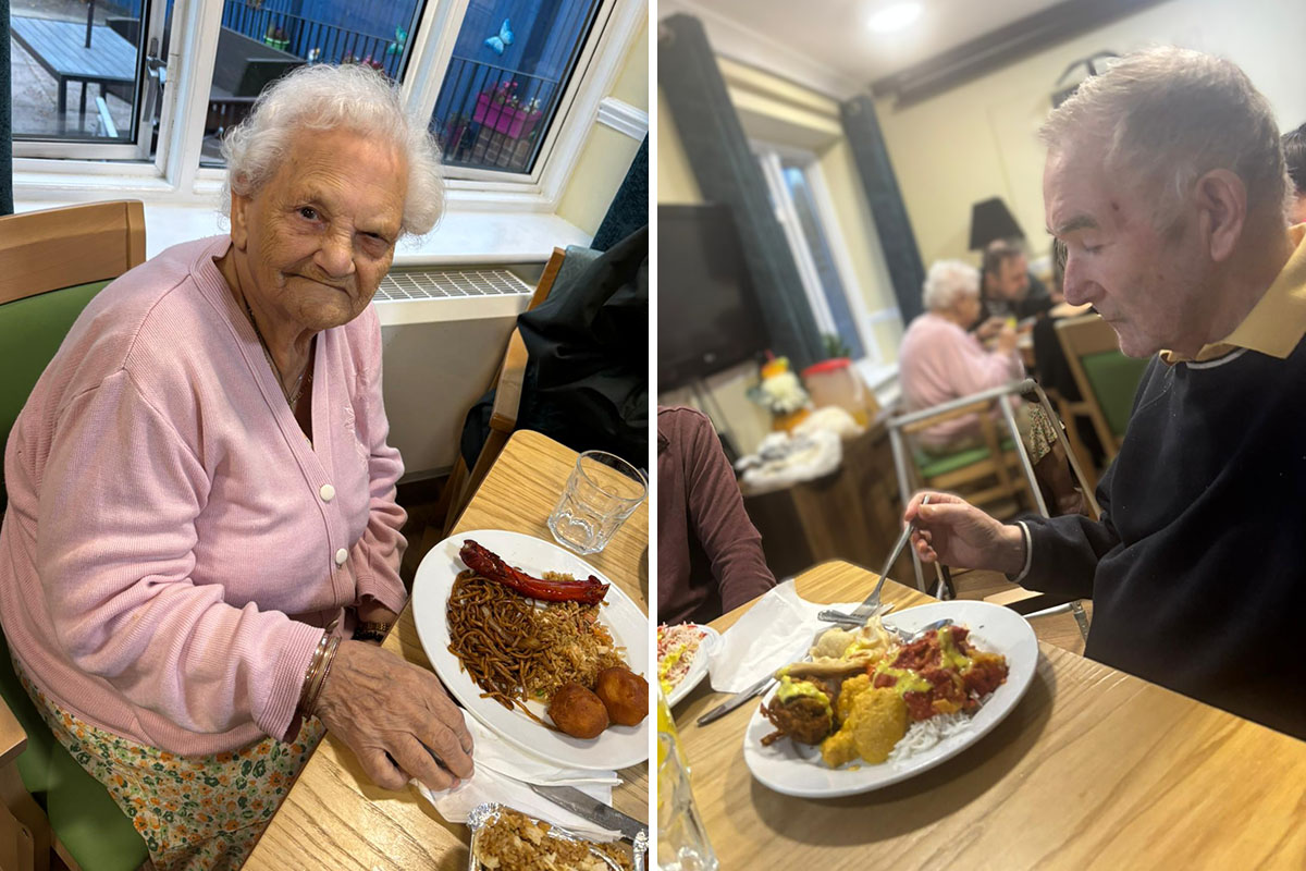 Sonya Lodge Residential Care Home residents enjoy takeaway treats and tabletop treasures