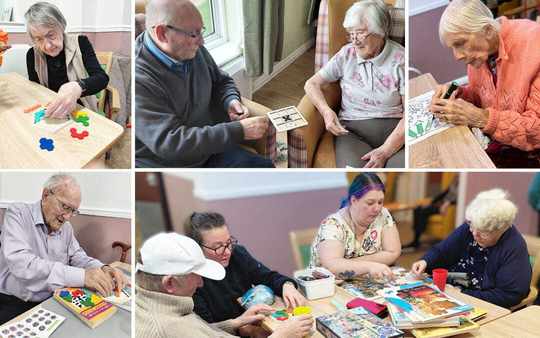 Creative Crafts and Puzzle Fun at Sonya Lodge Residential Care Home