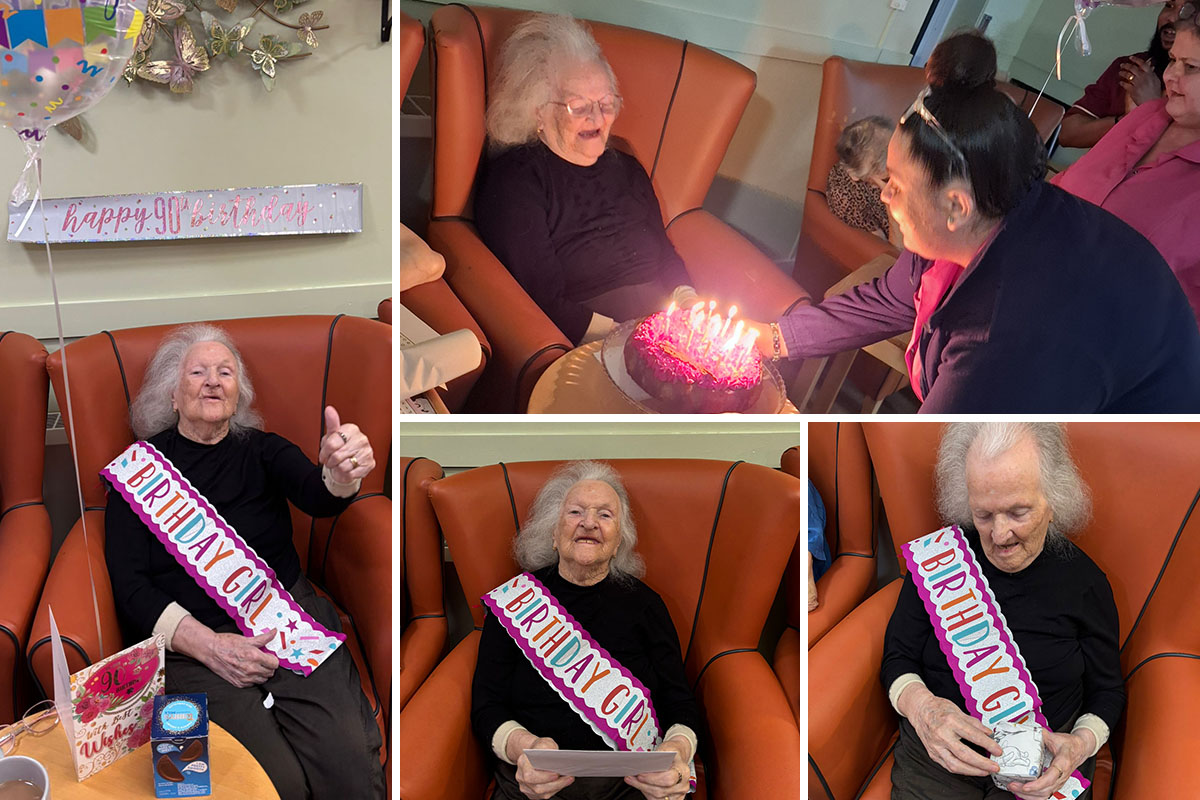 Celebrating Ellen’s 90th birthday at Sonya Lodge Residential Care Home