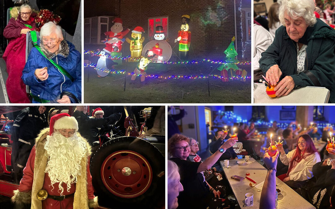 Sonya Lodge Residential Care Home residents enjoy Christmas lights and Christingle service