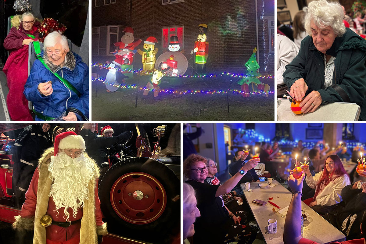 Sonya Lodge Residential Care Home residents enjoy Christmas lights and Christingle service