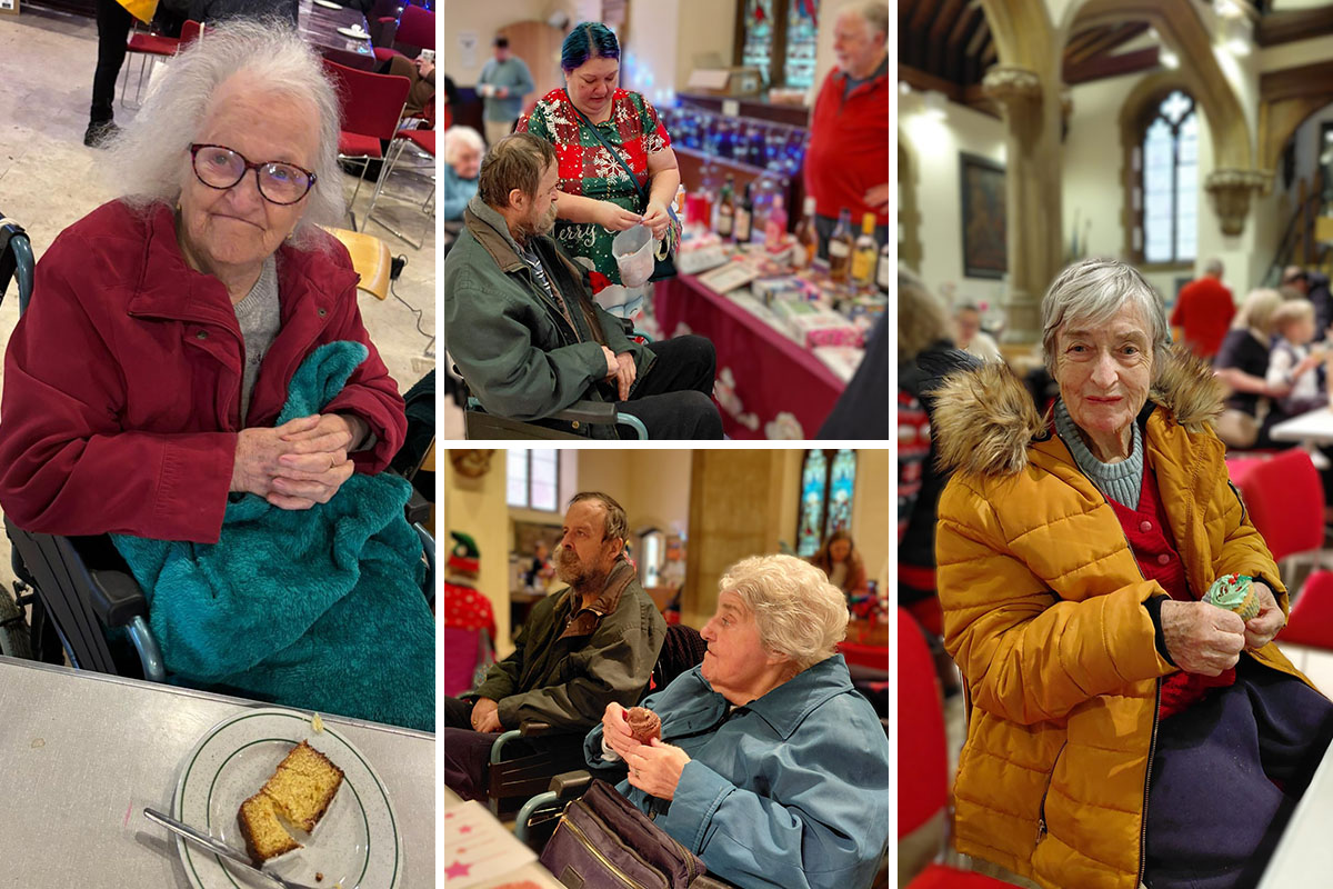 Residents from Sonya Lodge visiting St Michael’s Church for their Christmas Fair, enjoying festive stalls, games and delicious homemade cakes with friends from the local community.