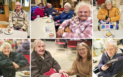 Church friends and canine companions at Sonya Lodge Residential Care Home