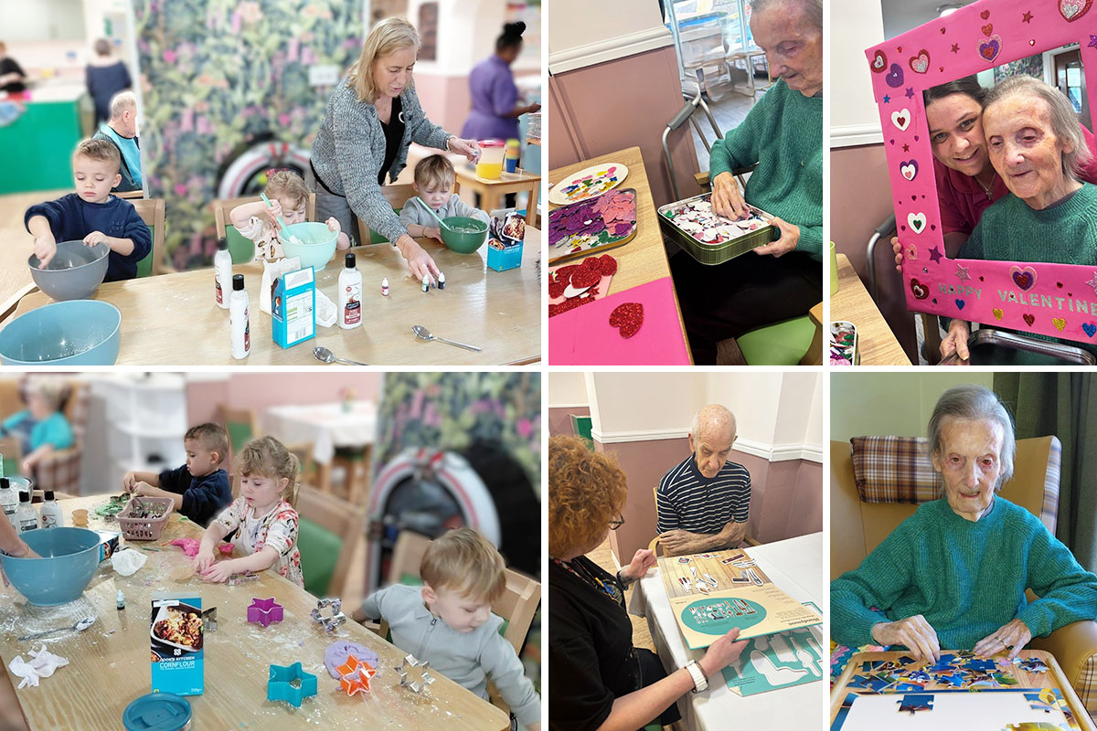 Preschool friends, puzzles and crafts at Sonya Lodge Residential Care Home